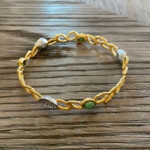 Alexis Bittar unique gold bangle